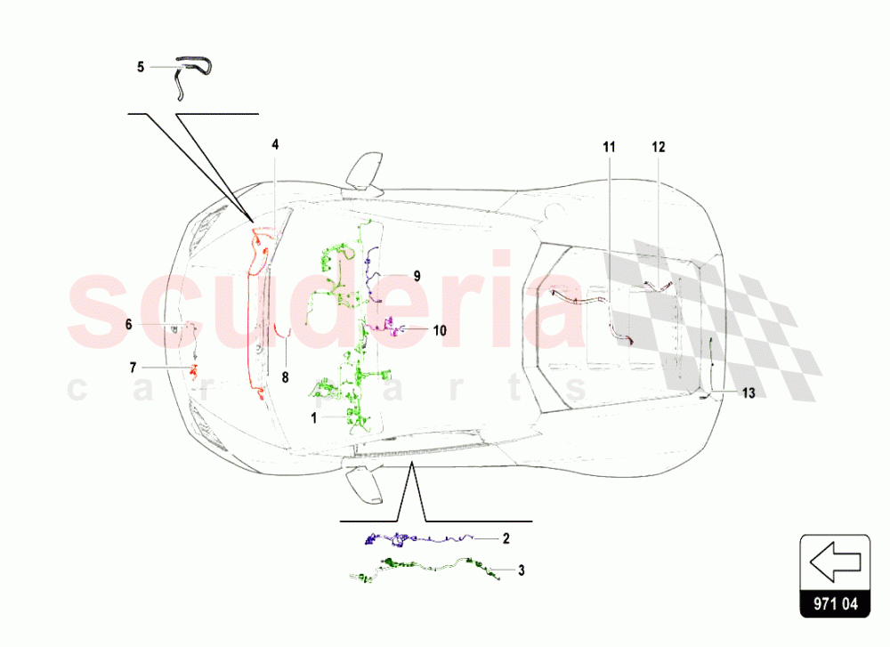 ELECTRICAL SYSTEM-VARIOUS AND E-BOX of Lamborghini Lamborghini Huracan LP610 Coupe