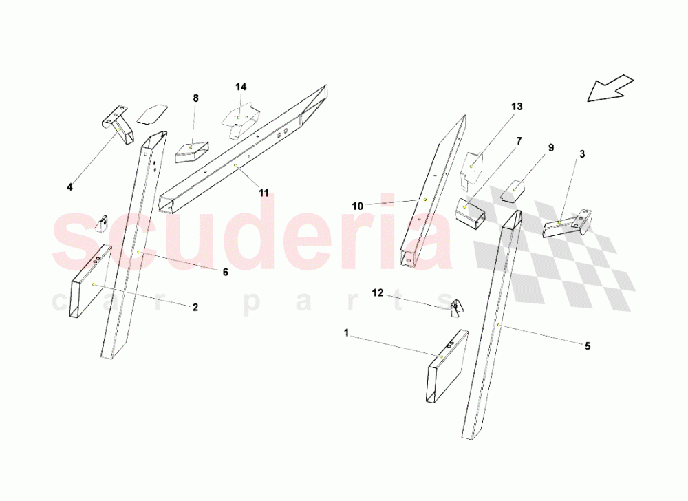 Rear Frame Elements 3 of Lamborghini Lamborghini Gallardo Spyder