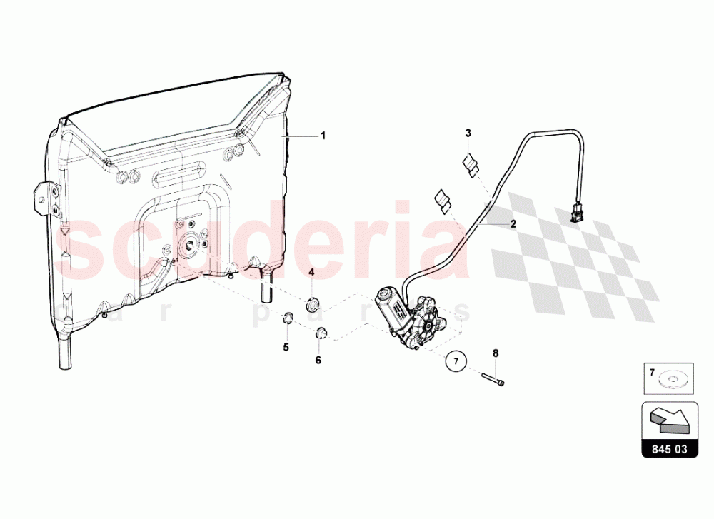 REAR WINDOW MODULE of Lamborghini Lamborghini Aventador LP700 Roadster