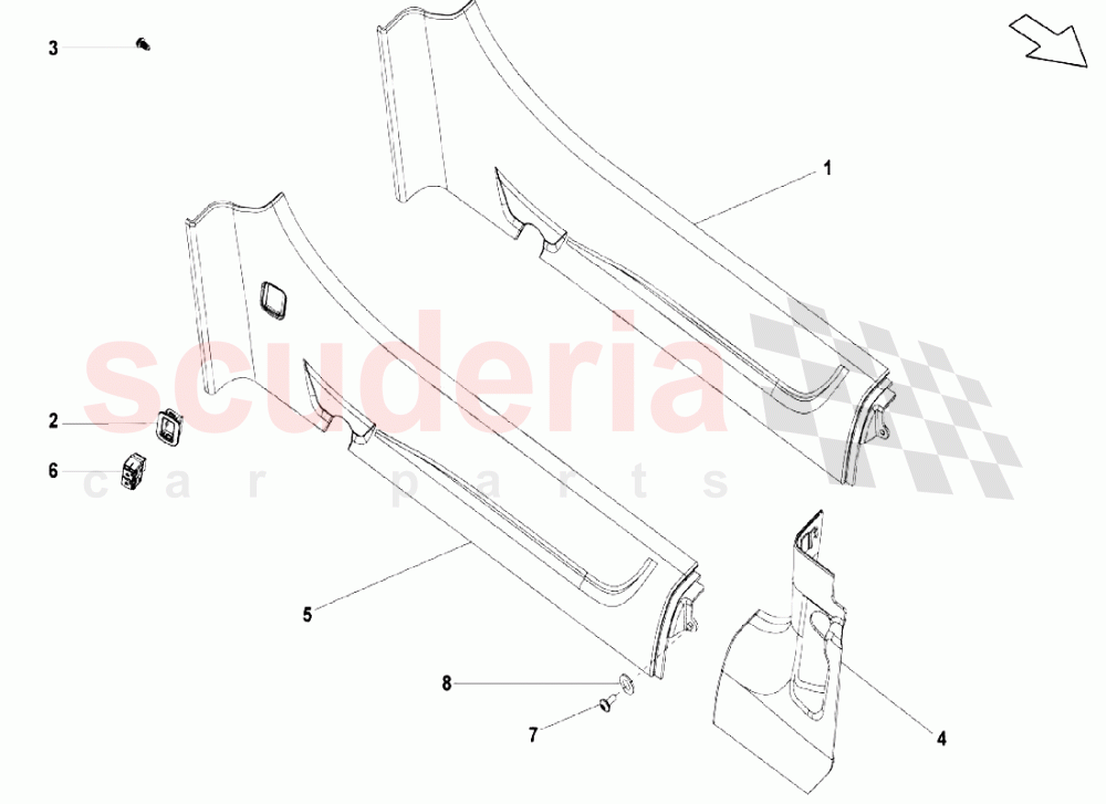 Side Members - Sill Trim Strip of Lamborghini Lamborghini Gallardo LP550 Coupe