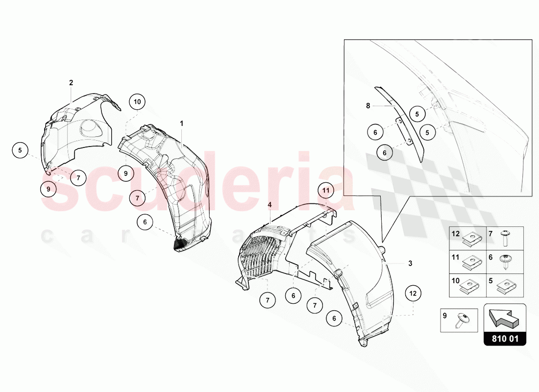 WHEEL HOUSING of Lamborghini Lamborghini Aventador LP770 SVJ Coupe