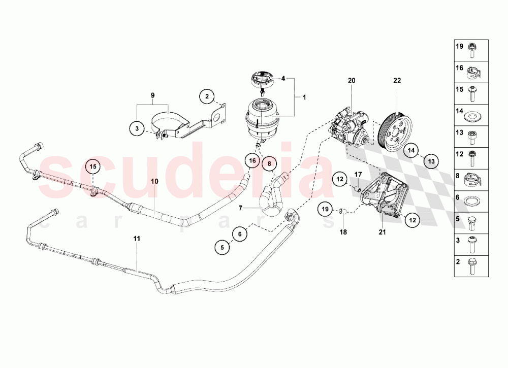 Power Steering of Lamborghini Lamborghini Aventador LP700 Coupe