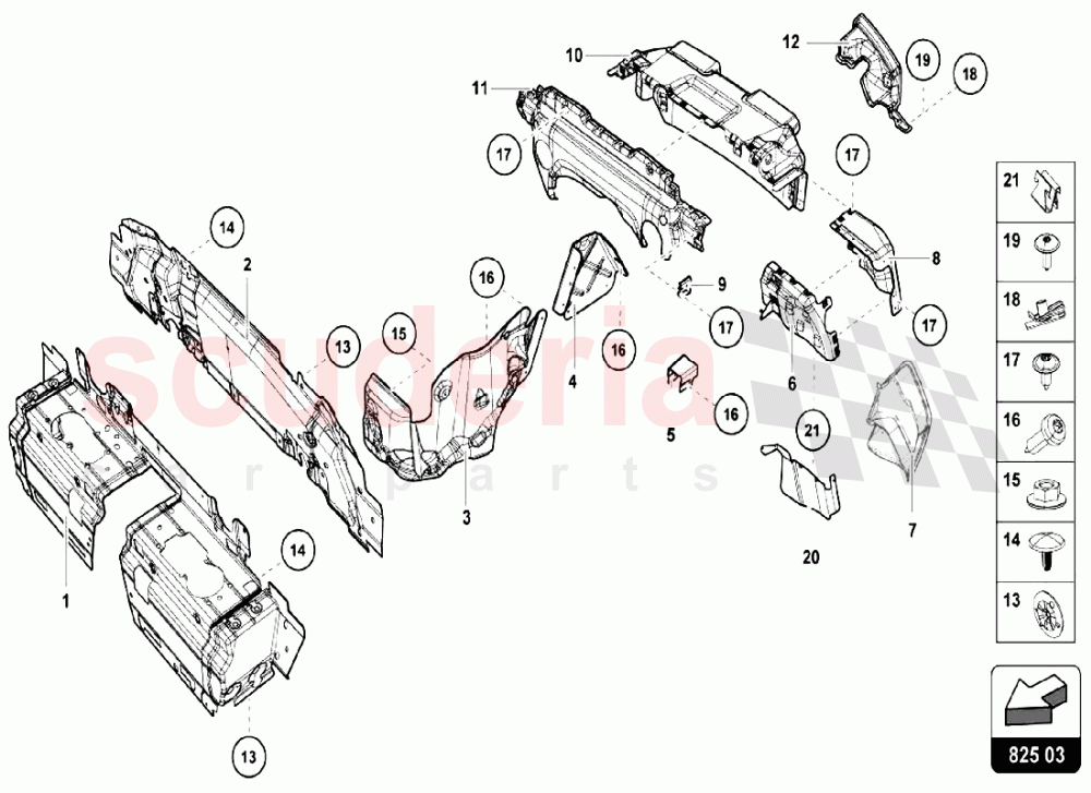 HEAT SHIELD of Lamborghini Lamborghini Huracan LP610 Spyder