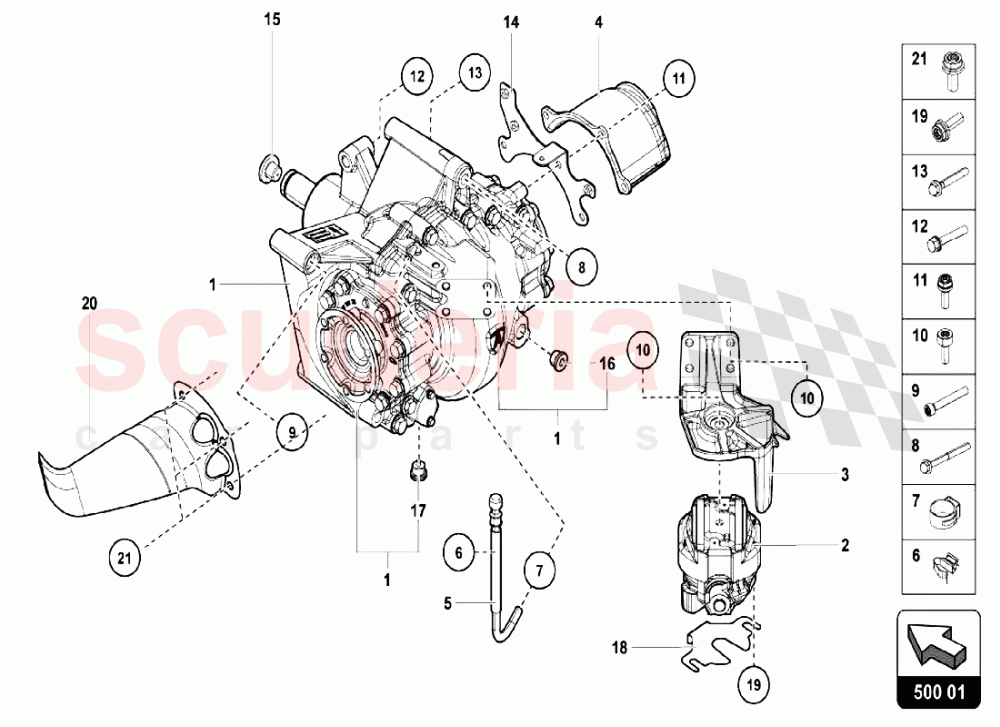 REAR DIFFERENTIAL of Lamborghini Lamborghini Aventador LP750 SV Roadster