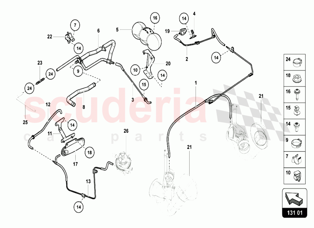 VACUUM SYSTEM of Lamborghini Lamborghini Aventador LP720 Coupe