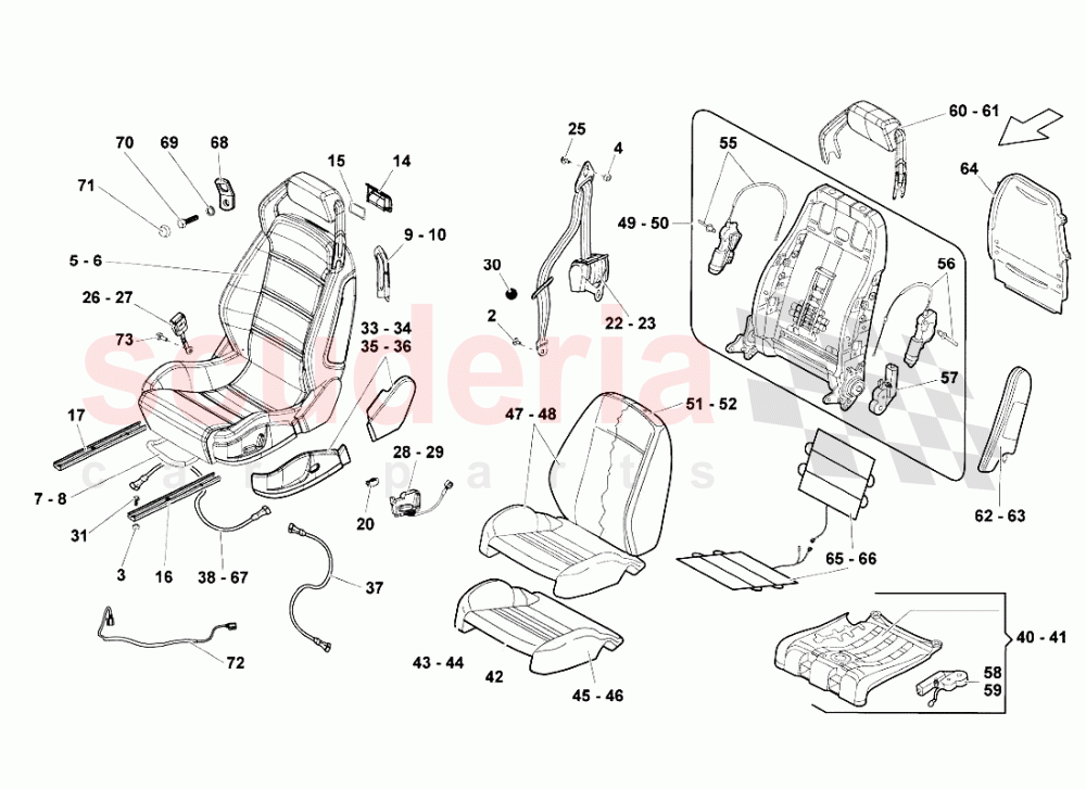 Seats And Safety Belts of Lamborghini Lamborghini Gallardo (2008)