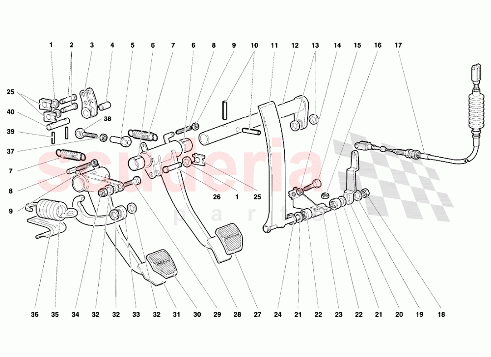 Pedals of Lamborghini Lamborghini Diablo VT (1993-1998)