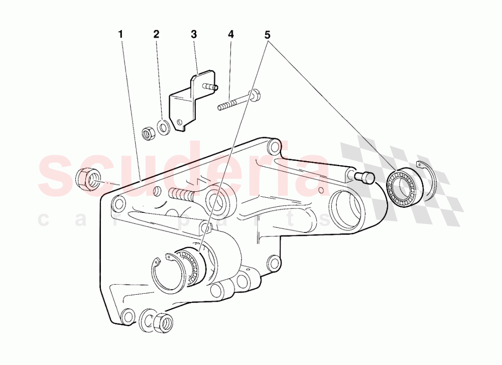 Pedal Mounting (Valid for GB Version - October 1991) of Lamborghini Lamborghini Diablo (1990-1998)