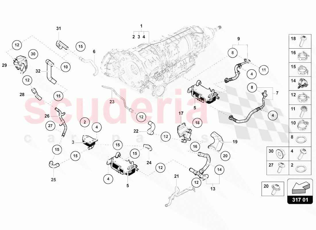 COOLING SYSTEM FOR GEAR OIL of Lamborghini Lamborghini Urus