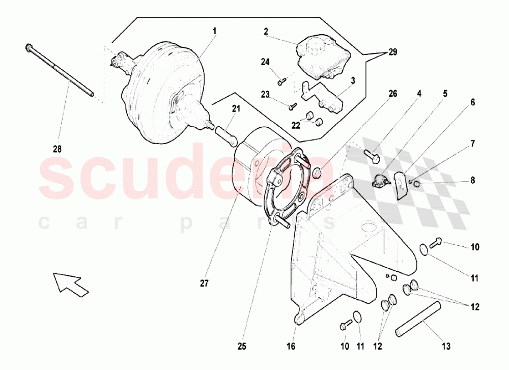 Pedal Lever System - Switch Brake Light of Lamborghini Lamborghini Gallardo LP550 Coupe