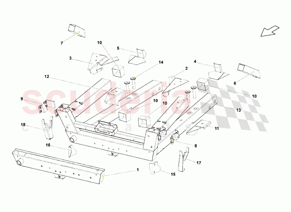 Front Frame Elements 2 of Lamborghini Lamborghini Gallardo LP570 4 SL