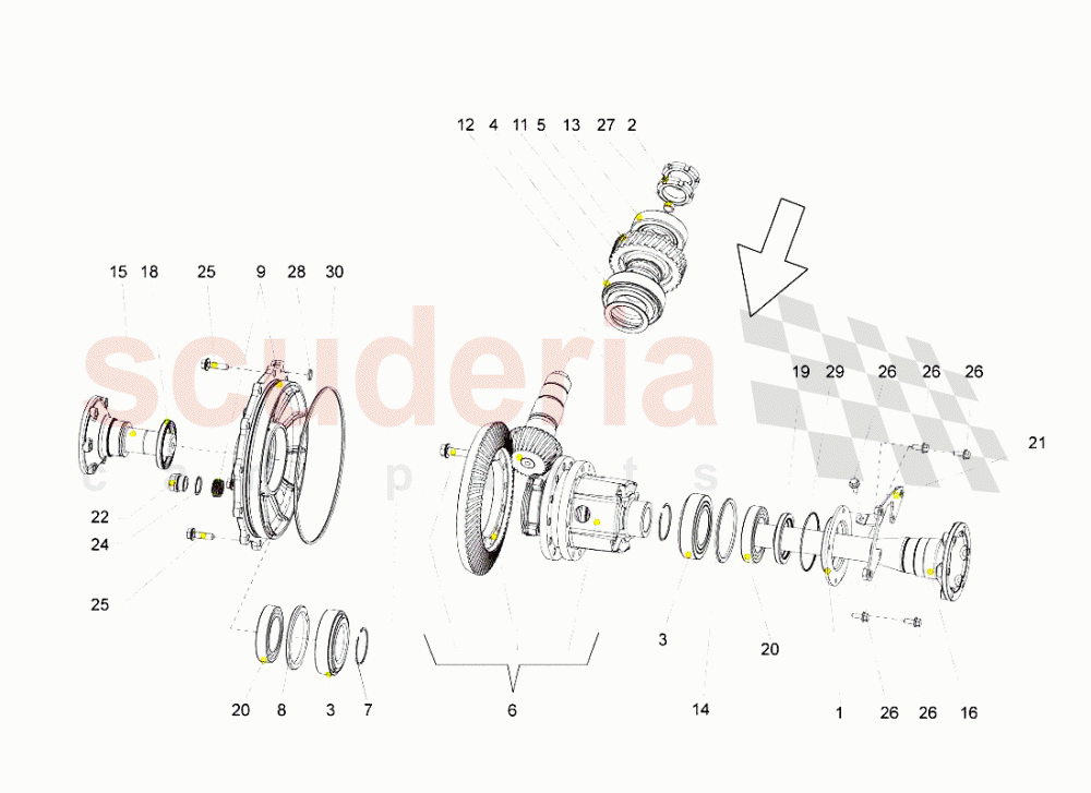 Rear Differential of Lamborghini Lamborghini Gallardo (2008)