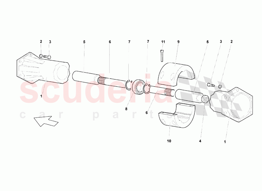 Propeller Shaft of Lamborghini Lamborghini Murcielago LP670