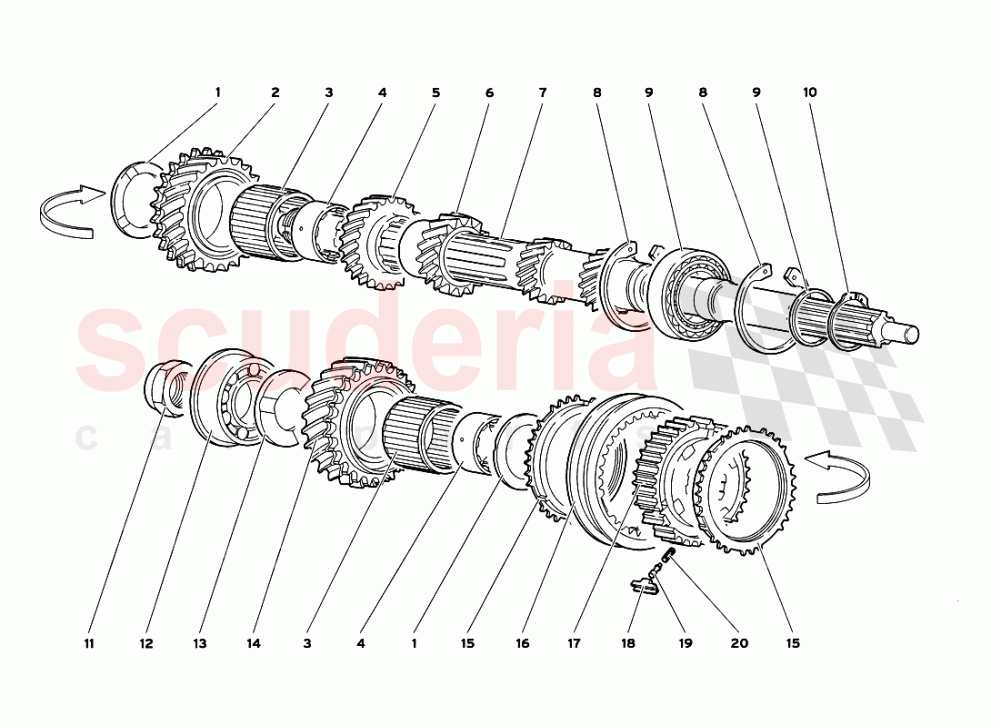 Main Shaft of Lamborghini Lamborghini Diablo GT (1999-2000)