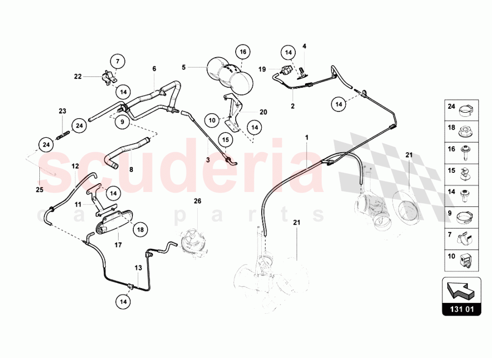 VACUUM SYSTEM of Lamborghini Lamborghini Aventador LP700 Roadster