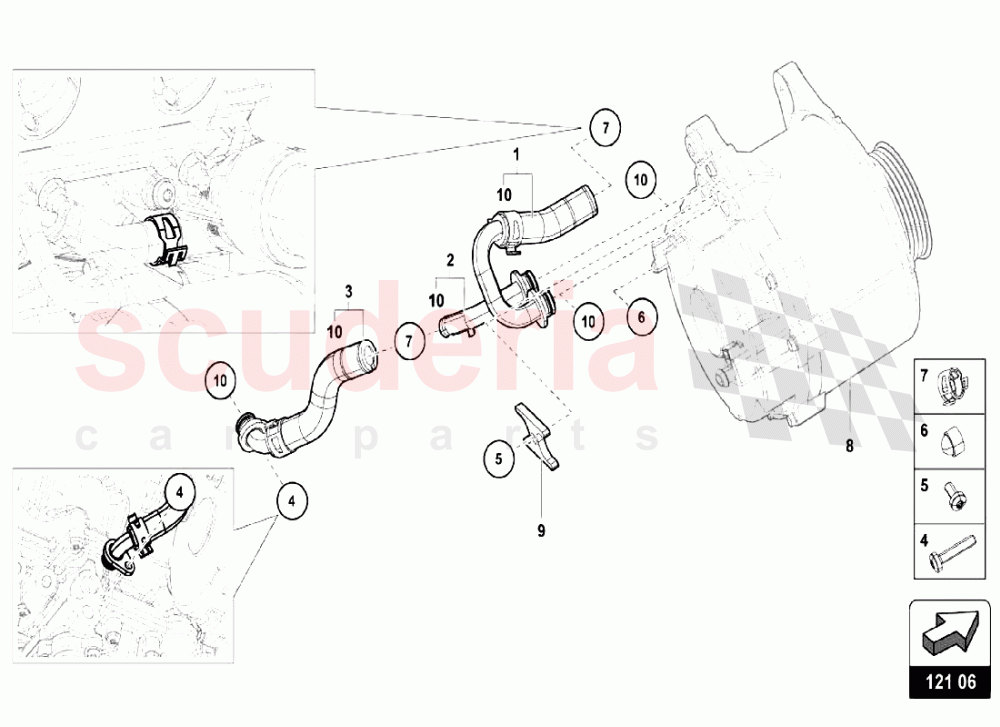 Water Cooling System 6 of Lamborghini Lamborghini Huracan LP580 Coupe