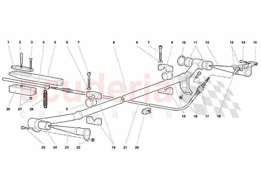 Adjustable Rear Anti Rool Bar of Lamborghini Lamborghini Diablo SE30 (1993-1995)