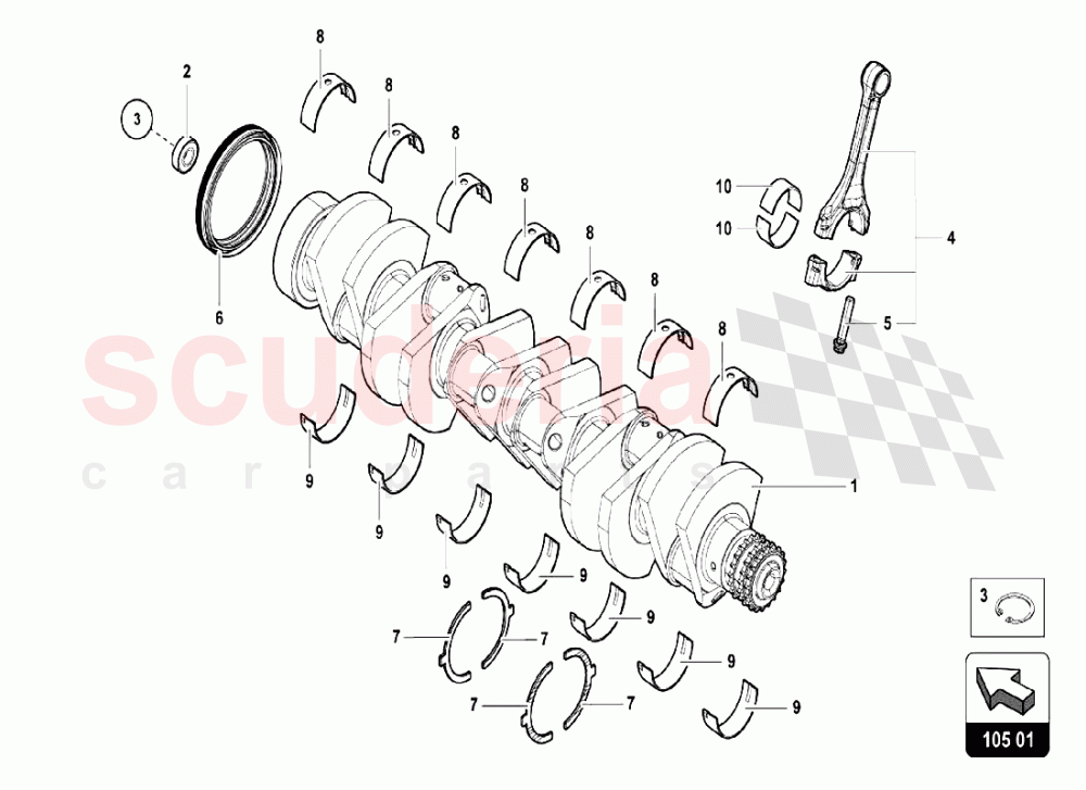 CRANK GEARS of Lamborghini Lamborghini Aventador LP750 SV Coupe