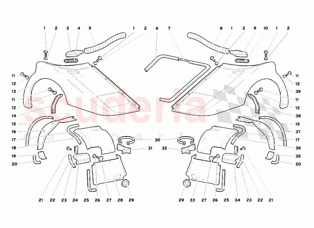 Front Body Elements of Lamborghini Lamborghini Diablo SV (1999)