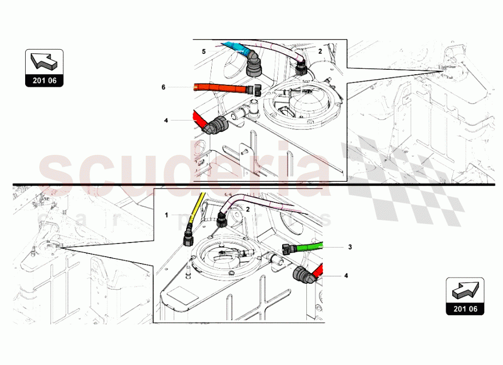 FUEL SYSTEM 2 of Lamborghini Lamborghini Aventador LP700 Roadster