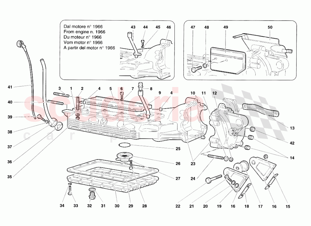 Oil Sump of Lamborghini Lamborghini Diablo VT Roadster (1998-2000)