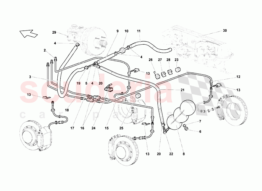 Brake System of Lamborghini Lamborghini Murcielago LP670