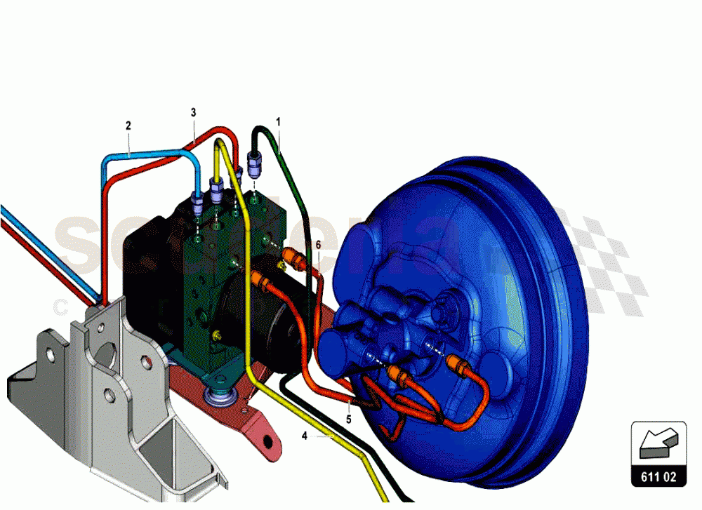 BRAKE SYSTEM of Lamborghini Lamborghini Aventador LP720 Coupe