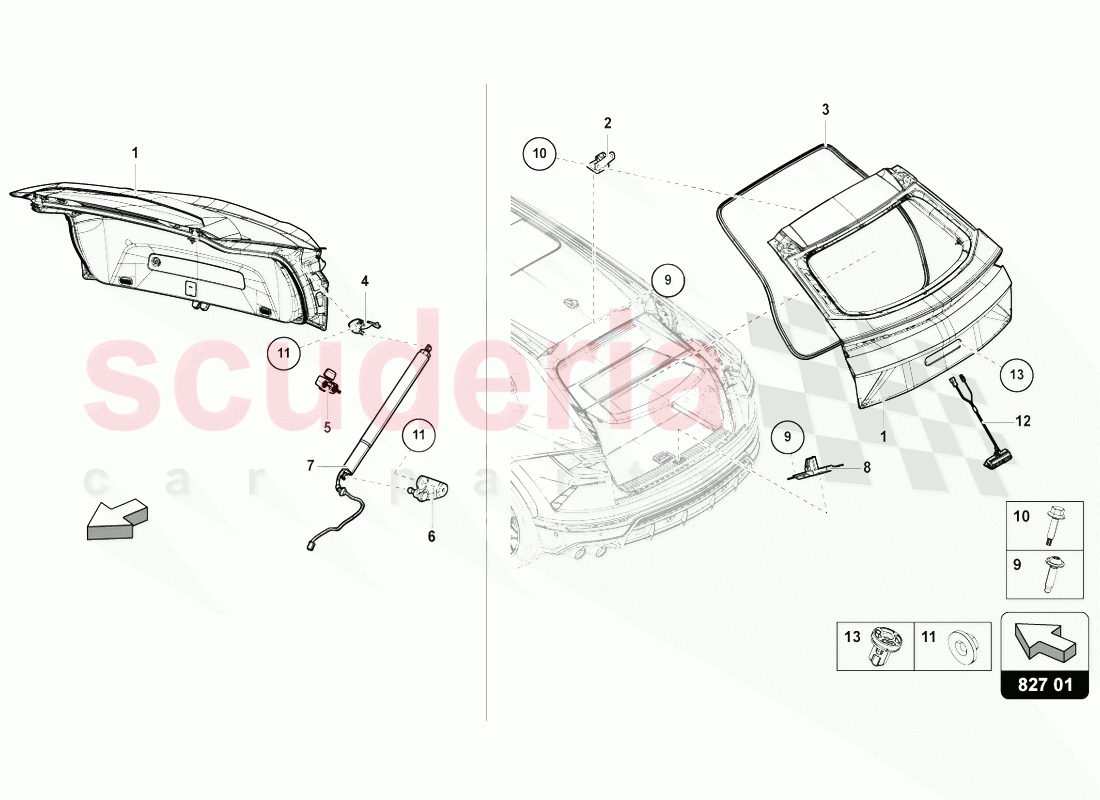 REAR LID of Lamborghini Lamborghini Urus