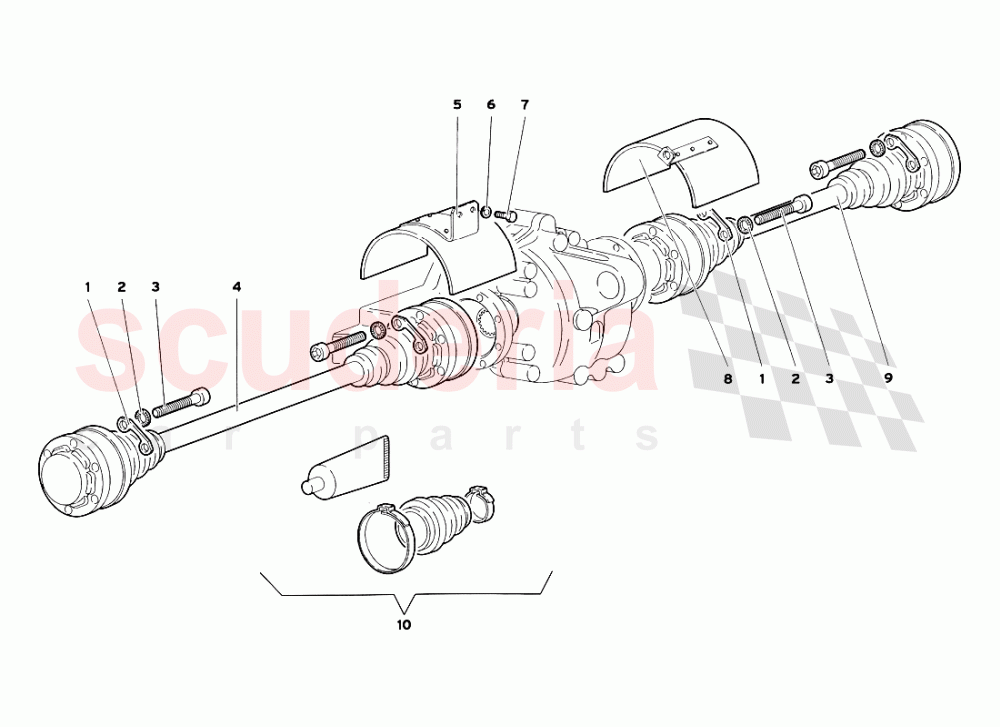 Driveshafts and Propeller Shaft of Lamborghini Lamborghini Diablo SV (1999)