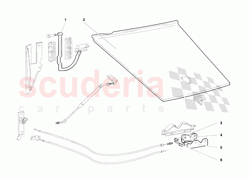 Front Hood (Valid for R.H.D. - March 1997) of Lamborghini Lamborghini Diablo SV (1995-1997)