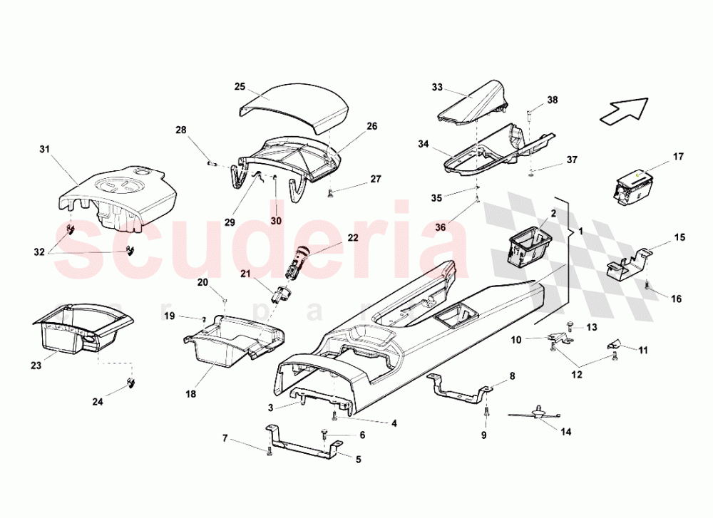 Passenger Compartment Trims of Lamborghini Lamborghini Gallardo Spyder