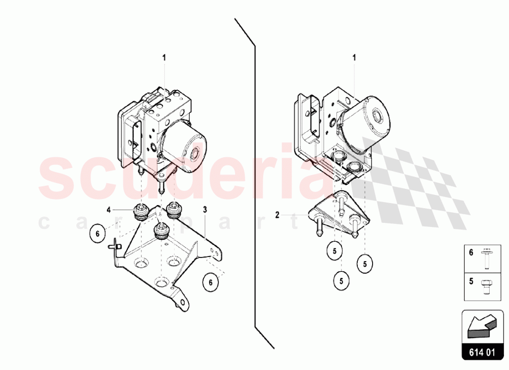 Abs Unit With Control Unit of Lamborghini Lamborghini Aventador S