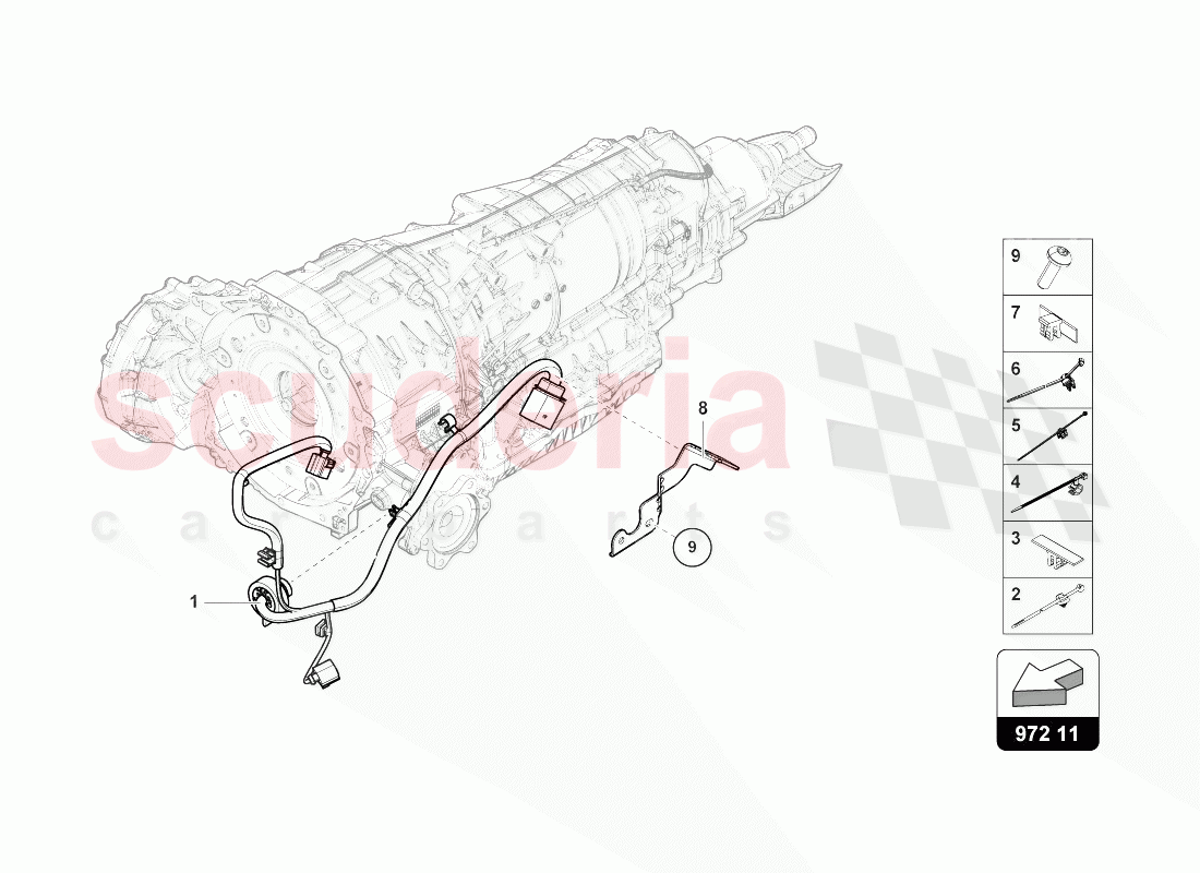 WIRING HARNESS FOR GEARBOX of Lamborghini Lamborghini Urus