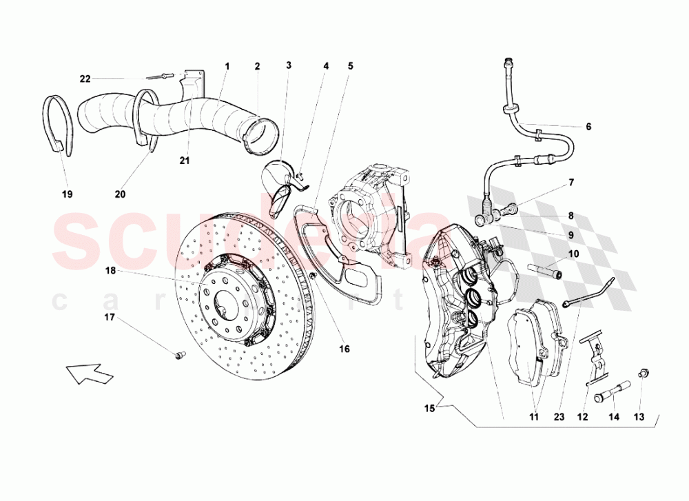 Front Brakes - Carboceramic of Lamborghini Lamborghini Murcielago LP670