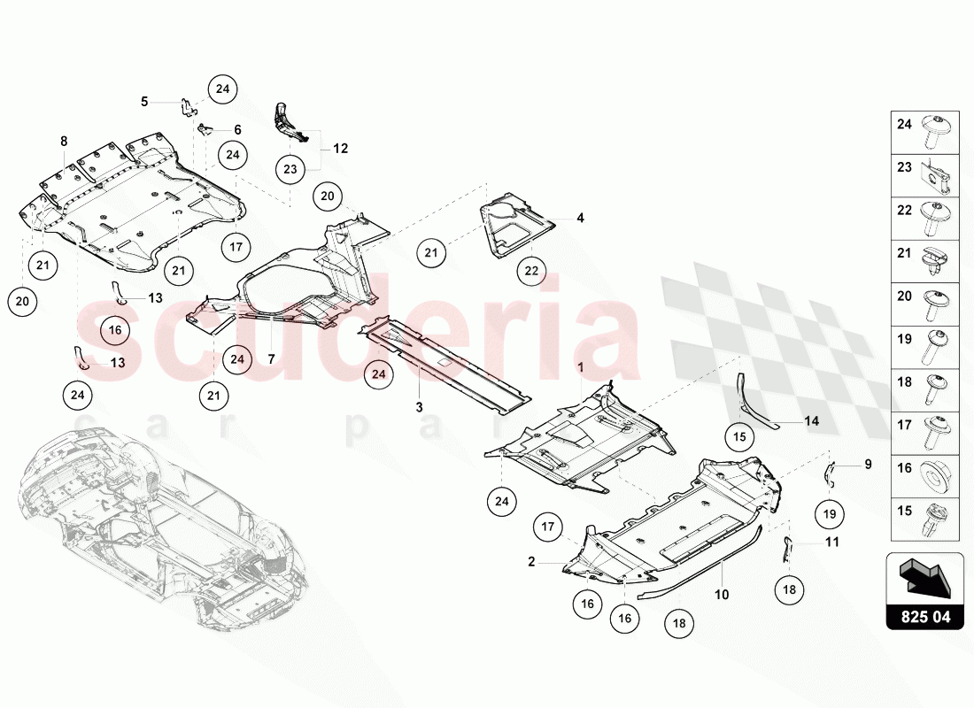 TRIM PANEL FOR FRAME LOWER SECTION of Lamborghini Lamborghini Huracan Evo Spyder