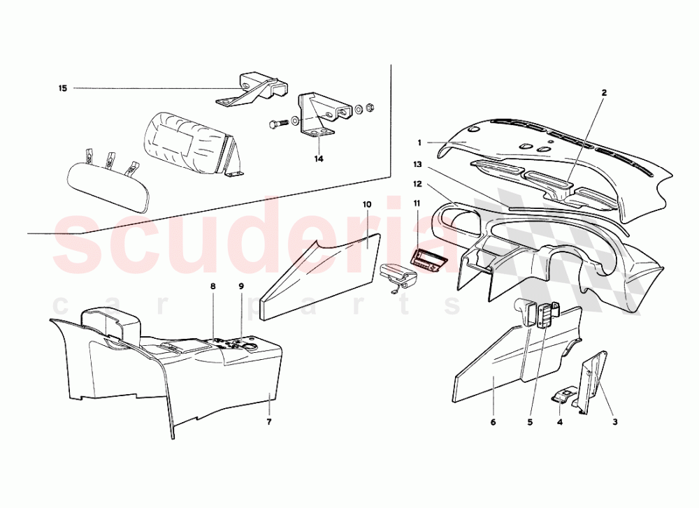 Passenger Compartment Trims 1 of Lamborghini Lamborghini Diablo VT 6.0 (2000-2001)