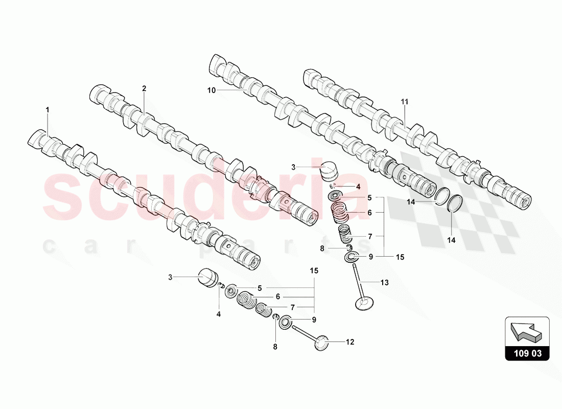 CAMSHAFT, VALVES of Lamborghini Lamborghini Aventador LP770 SVJ Coupe