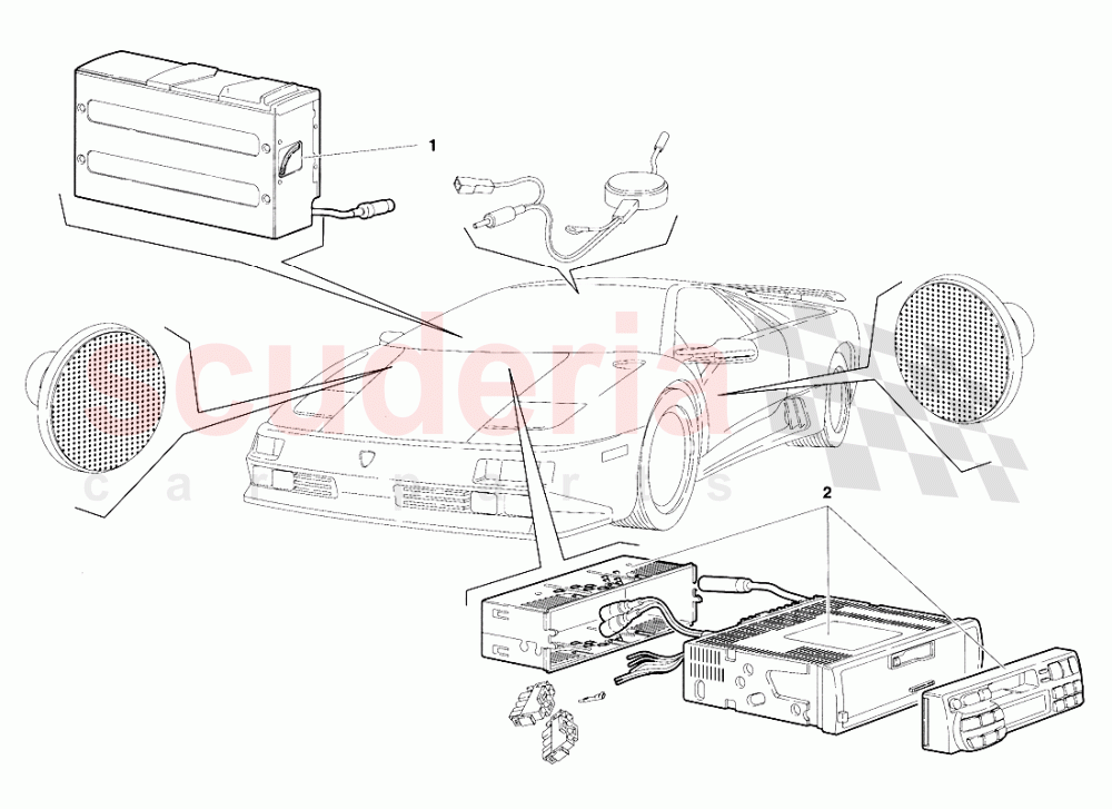 Radio Set (Valid for Canada - January 1995) of Lamborghini Lamborghini Diablo SE30 (1993-1995)