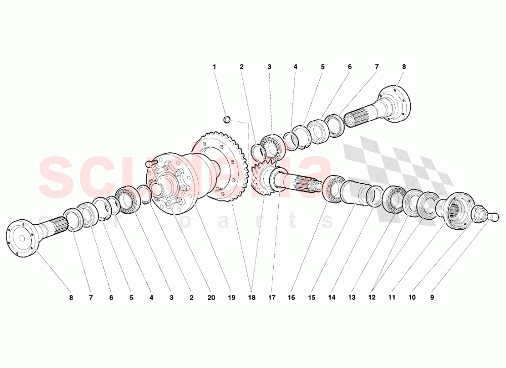 Front Differential of Lamborghini Lamborghini Diablo VT (1993-1998)