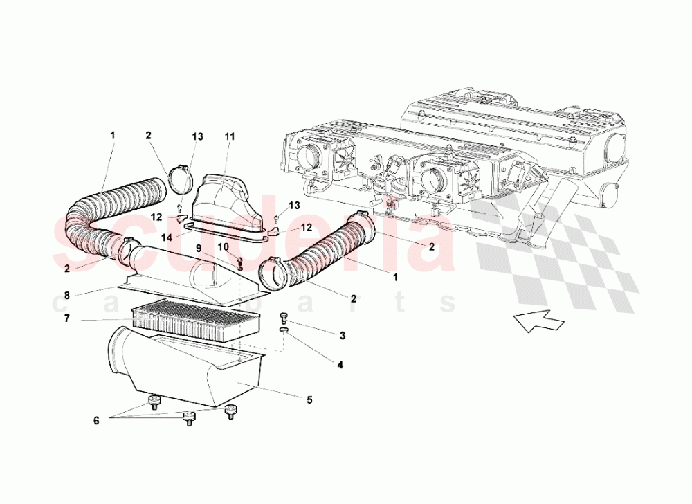 AIR FILTERS of Lamborghini Lamborghini Murcielago