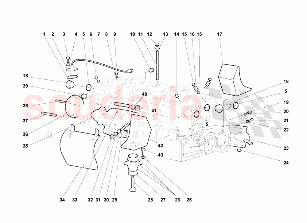 CRANKCASE of Lamborghini Lamborghini Murcielago