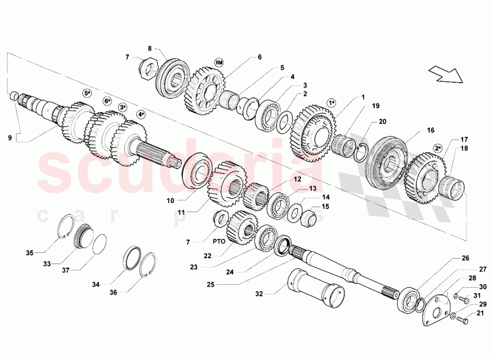 Driven Shaft - Pto of Lamborghini Lamborghini Gallardo LP560 Coupe