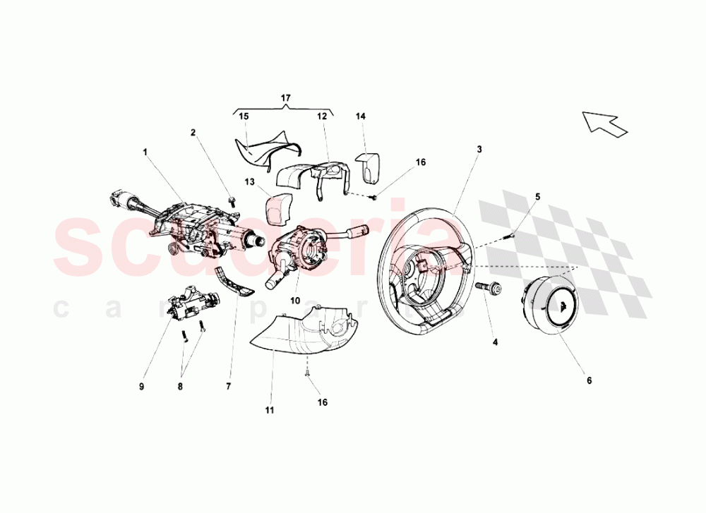 Steering of Lamborghini Lamborghini Gallardo (2003-2005)