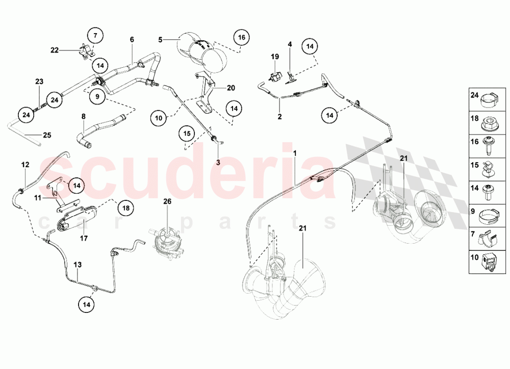 Vacuum System of Lamborghini Lamborghini Aventador LP700 Coupe