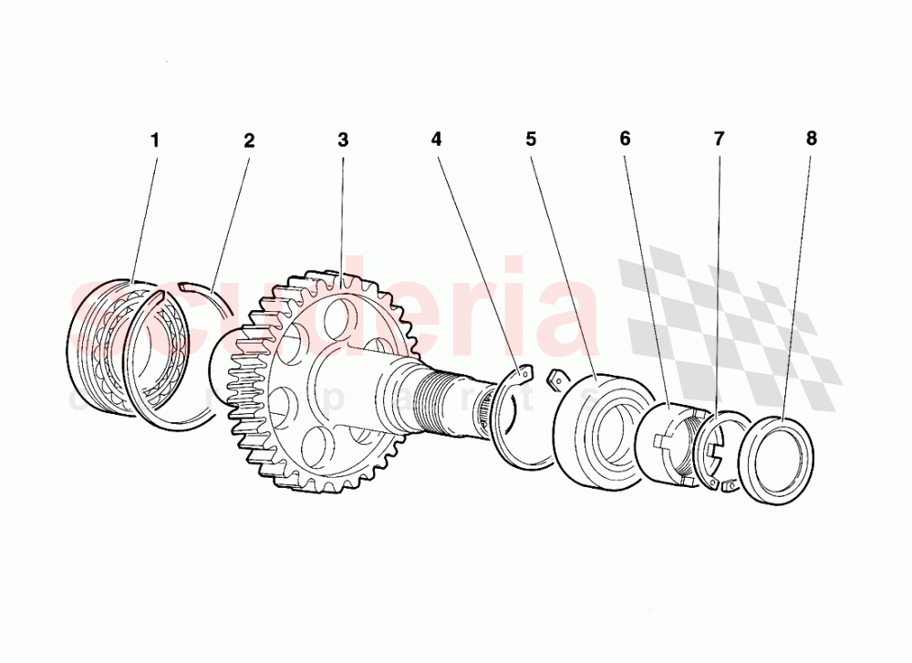 Gear Transmission End of Lamborghini Lamborghini Diablo SV (1995-1997)