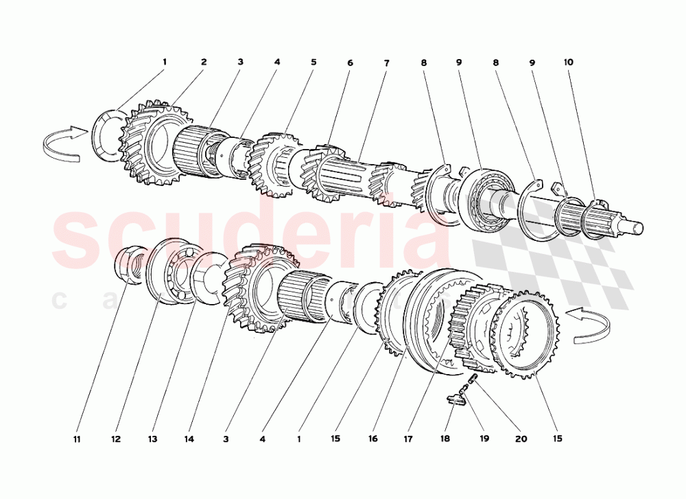 Main Shaft of Lamborghini Lamborghini Diablo SV (1999)