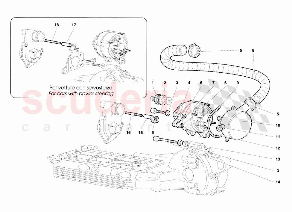 Alternator of Lamborghini Lamborghini Diablo SE30 (1993-1995)