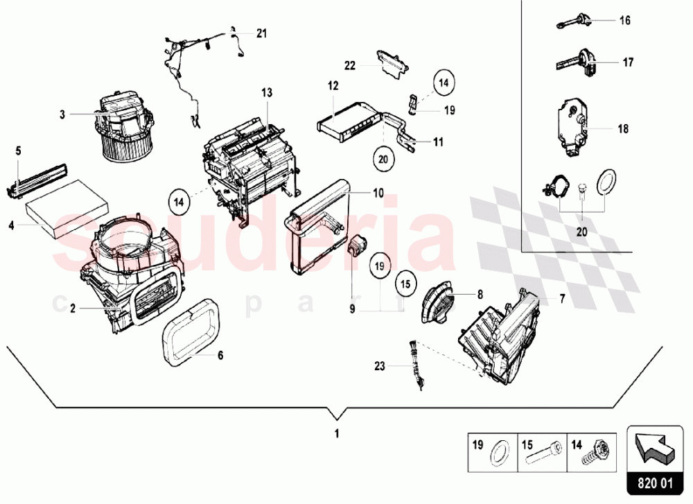 Heater - Air Conditioning of Lamborghini Lamborghini Huracan LP580 Coupe