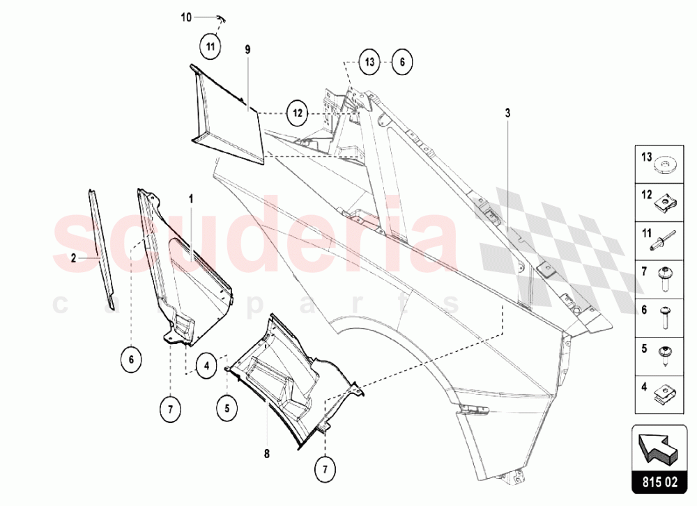 Air Conveyor - Air Intake Trim Plate of Lamborghini Lamborghini Aventador S