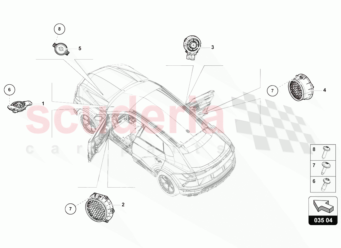 ELECTRICAL PARTS FOR AUDIO SYSTEM of Lamborghini Lamborghini Urus